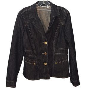 Cato Dark Wash Denim Jacket Size Medium